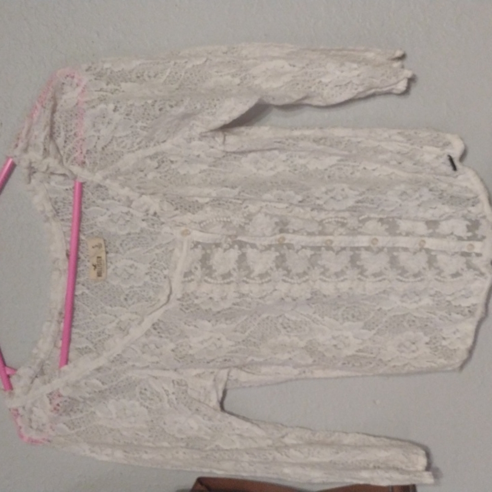 White Hollister blouse S